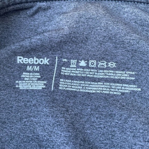 Reebok Women Athletic Capri Pant Gray Charcoal Sport Running Pant Size MM - Picture 4 of 10